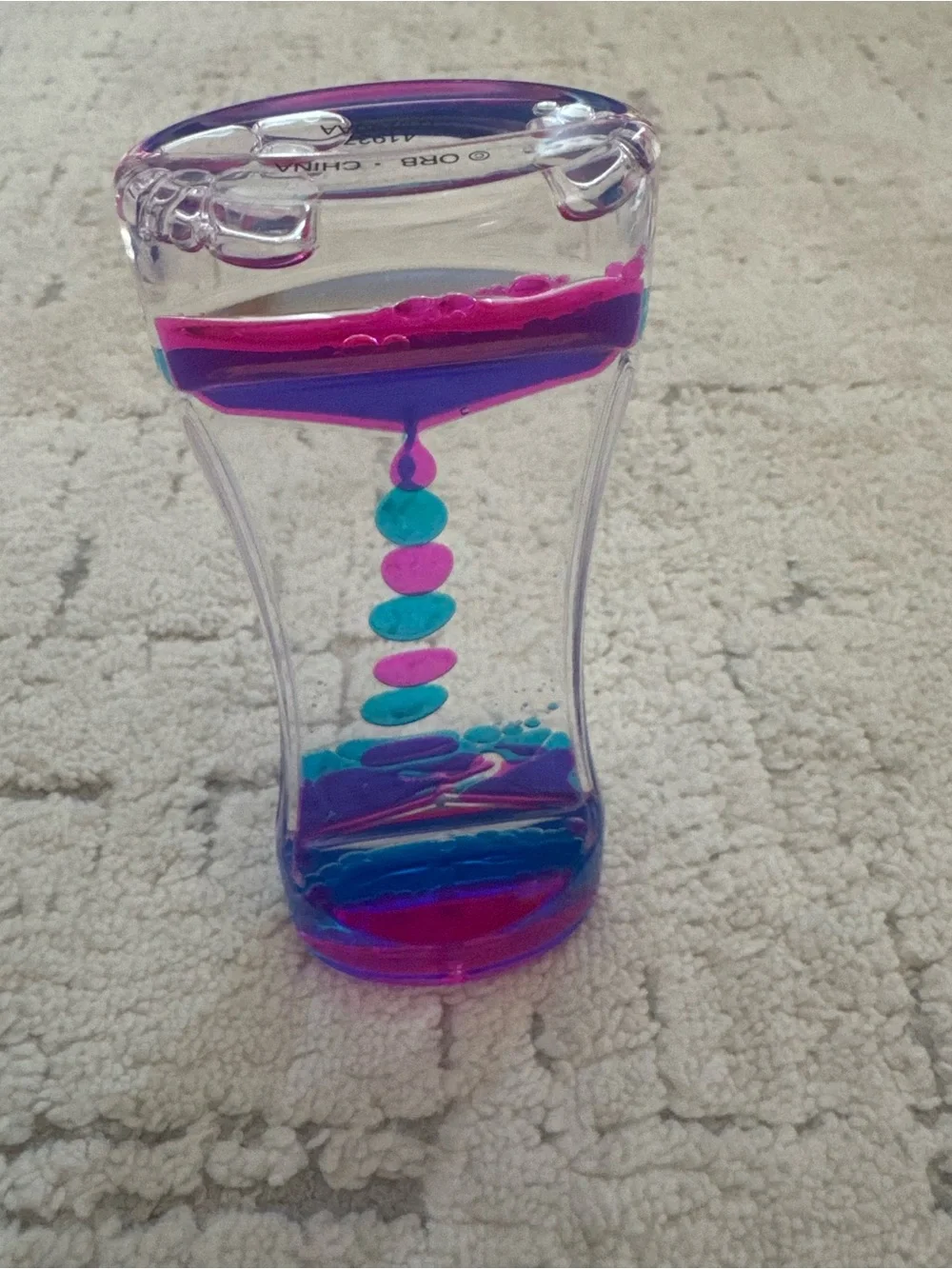 Purple Pink Blue Liquid Oil Water Sand Timer Fidget Toy